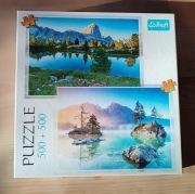 Puzzle Trefl 500 + 500 elementów Jezioro Hintersee i Limides #17