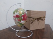 Jajko wielkanocne szklane, ręcznie malowane