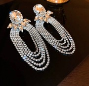 Kolczyki damskie dlugie z kamieniami