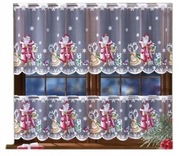 ZAZDROSTKA ŚWIĄTECZNA FIRANKA MIKOŁAJ 50x150