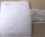 KORONKA biała stabilna szerokość 42 mm x 4,9 m