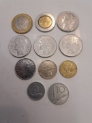 81. Włochy. Italia. Liry. Monety. 1000, 500 lirów i in. Zestaw 11 szt.