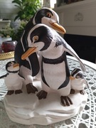 Porcelanowa figurka pingwiny 