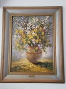 Obraz olejny na płotnie  "Wiosenny bukiet" autor Józef Łącki