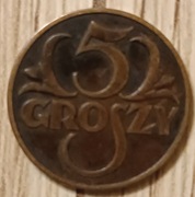 5 groszy 1937 brąz II RP