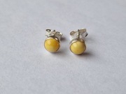 Srebrne kolczyki z bursztynami pr 925