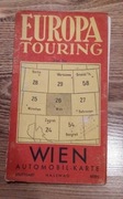 Mapa samochodowa Wiedeń Europa Touring lata 30. XX w. II RP