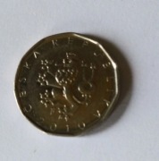 moneta 2 korony czeskie CZK 2010 obiegowa