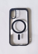Etui/case przezroczyste z magsafe czarne iPhone 16 