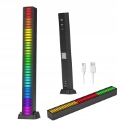 Listwa Equalizer RGB 32LED migajacy w rytm muzyki 