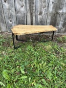 Stolik kawowy, ława dębowa w stylu loft, monolit