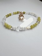 Biżuteryjna smycz do telefonu Agat i Kryształ górski, Mattè Prism handmade