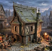 Diorama / Budynek Fantasy do gier RPG – D&D, Warhammer, bitewniaki