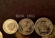 5,10,20 groszy 1965 r, piękny stan, bez obiegu