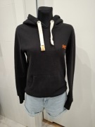 Czarna bluza kangurka z kapturem Superdry S 80% cotton