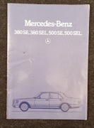 Mercedes Benz 380SE,380SEL,500SE,500SEL katalog