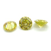 Moissanit - Golden Yellow VVS1 - 5mm 0,5ct