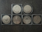 6x Herkules - 50 franków - srebrna moneta 1974-1979