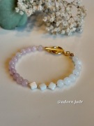 Bransoletka Miłości i Równowagi Kamień księżycowy Kwarc różowy 