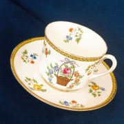 **WIOSNA**filiżanka KOSZYK porcelana Aynsley Portland 1935+