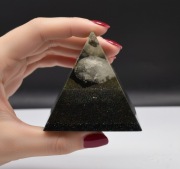 P603 Błękitna Prana – Potężny Orgonit z Kryształem Górskim i Spiralą Mocy