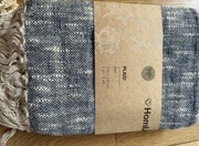 Pled koc homla bawełna 130x170 niebieski lub czerwony