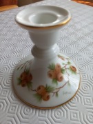 Świecznik - porcelana, szkło (?)