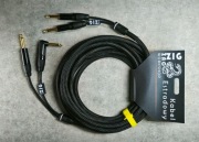 Kabel Gitarowy i IEM P2 5m, kabel dwuparowy oplot Zigzac 2w1