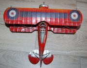 Samolot DWUPŁATOWIEC  W STYLU I WOJNA ŚWIATOWA METALOWY MODEL RETRO