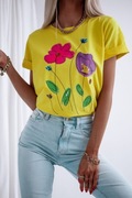 T-shirt damski Basic flowers kolory jakość Premium 