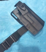 Kabura Kydex do GLOCK 17 GEN. 5 - QLS + SLS  2,4 mm Płetwa - Solidna 
