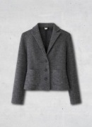 Hessnatur żakiet 100% virgin wool jodełka S/36 knit blazer