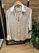 Koszula satynowa beżowa