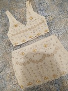 Komplet cudo Zara L beżowy zmysłowy