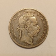 Austro-Węgry 1 forint 1879 r. - srebro