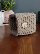 Koszyk rękodzieło ze sznura bawełnianego