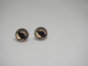 Kolczyki sztyfty z czarnymi kotkami