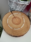  Bransoletka na nogę kostkę srebro turmalin perłow