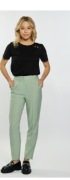 Nowe spodnie damskie materiałowe na kant jasnozielone Monnari XL/14/42