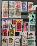 Niemieckie stemplowane znaczki z rocznika 1976