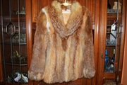 Futro naturalne, długi włos, futerko roz. 38/40
