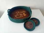 Taca i podstawki pod kubki 