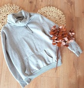 46XXXL szara damska kobieca bluza z półgolfem dresowa dres szary sportowa 