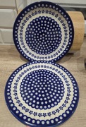 2 x Talerz obiadowy duży 27,2 cm Bolesławiec GU1014 166A Nowy (III gatunek)