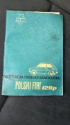 Oryginalna Instrukcja Obsługi Polski Fiat 126p Maluch - PRL klasyk z 1974