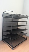 Duży metalowy organizer na biurko z siatki