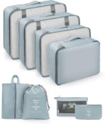 Zestaw organizerów do walizki torby na ubrania podróż nowe 8 elementów 