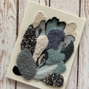 obraz punch needle boho floral natural