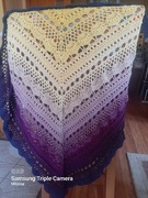 Chusta szydełkowa, szal, handmade - nowa