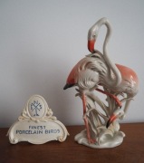 Karl ENS. Volkstedt. Para flamingów. figurka 